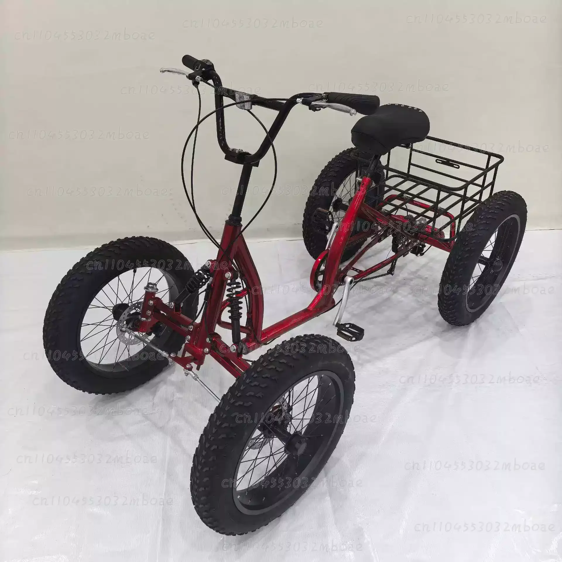 20inch cargo bike fat tire 4 wheel bicycle pedal four wheeler can be used as cargo for city travel with storage basket bicicleta