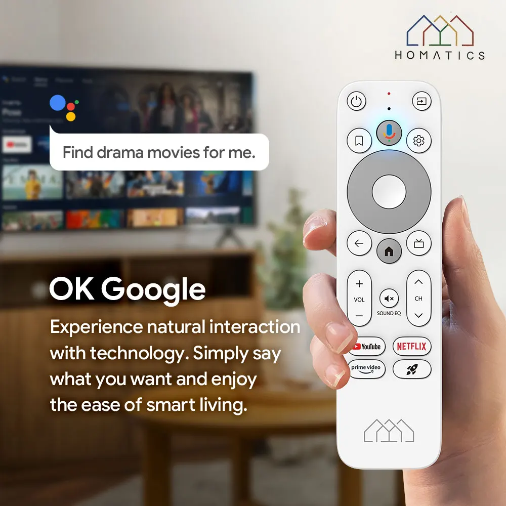 Original HOMATICS Box BT Voice Remote Control Replacement for  Box R Lite 4K and Box R 4K Plus Remote Controller