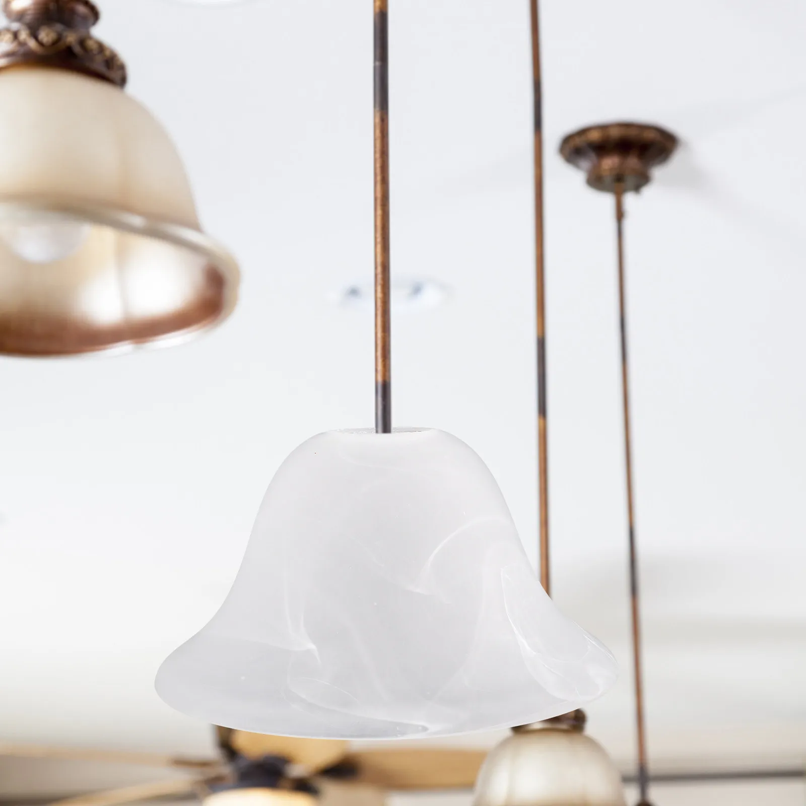 Modern Frosted Glass Lamp Shade E27 Elegant Light Cover for Chandelier Pendant Ceiling Fixture Home Hotel Bar Dormitory Decor