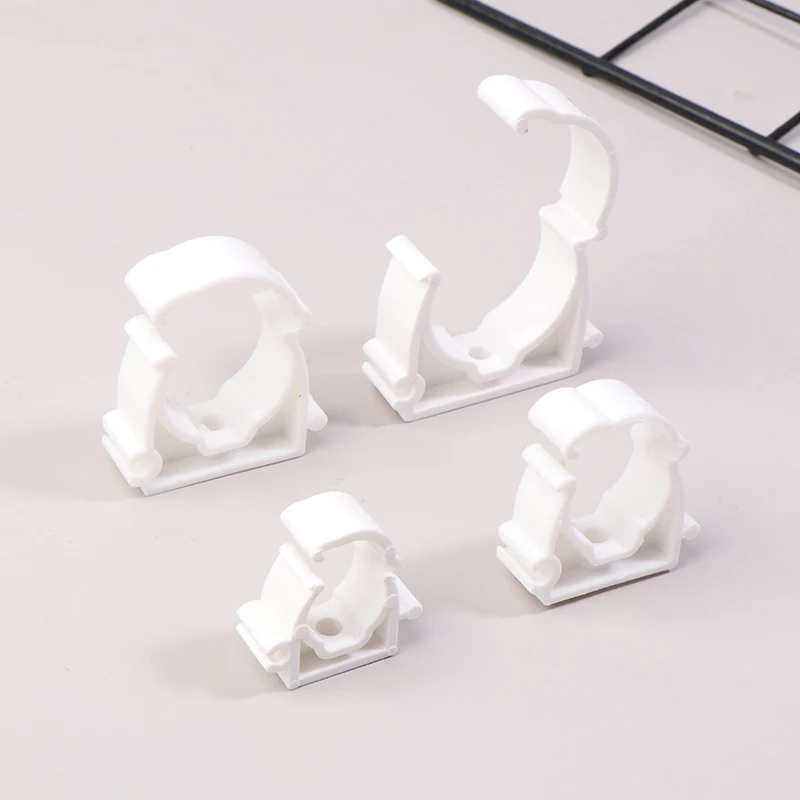 20 Pcs Plastic PPR Clamp Holder For Water Pipe Tube Fittings With Cover Diameter 16mm 20mm 25mm 32mm Pipe Clamp Connector