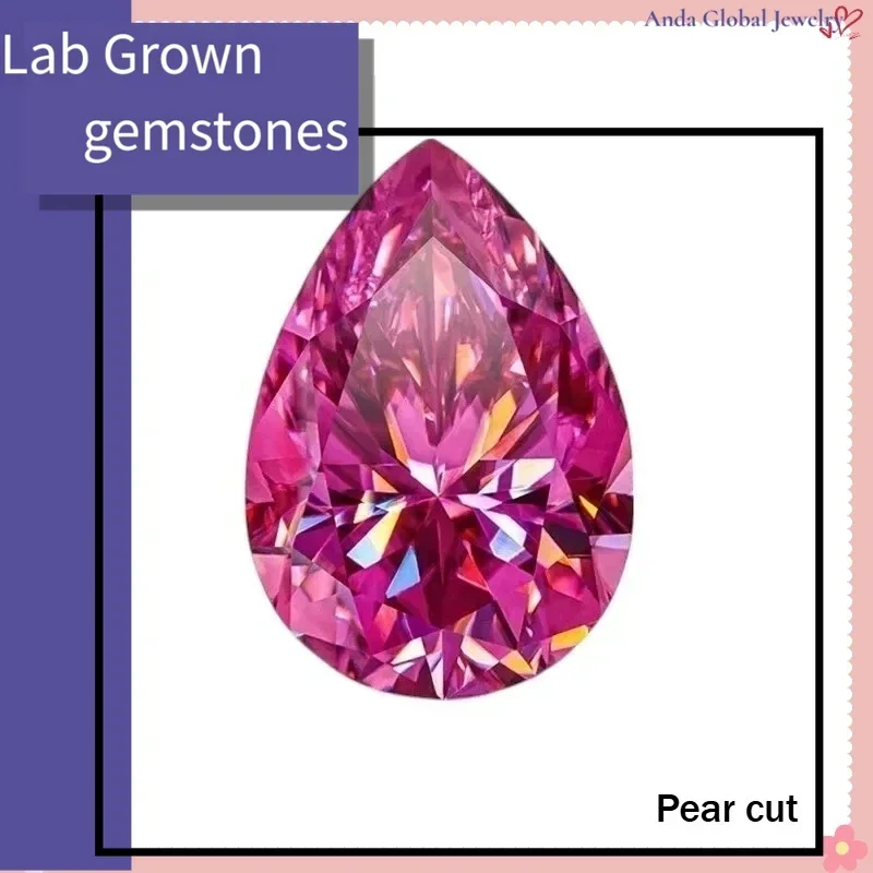 

L-Pink Color Lab Grown Sapphire for Jewel Making DIY Ring Necklace Earrings Main Materials with GRA Certificate Daily Matching