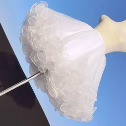 MAGOGO Women Lolita White Skirt Violent Bonless Fuffy Short Clouds Petticoat Daily Soft Yarn Underskirt Elastic Waist Tutu Skirt