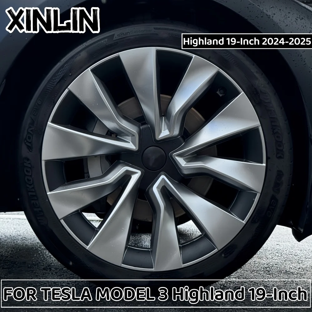 

4PCS 19-Inch Wheel Cover For Tesla Model 3 Highland 2024 Hub Caps Performance Replacement Wheel Cap Full Rim Cover Accessories