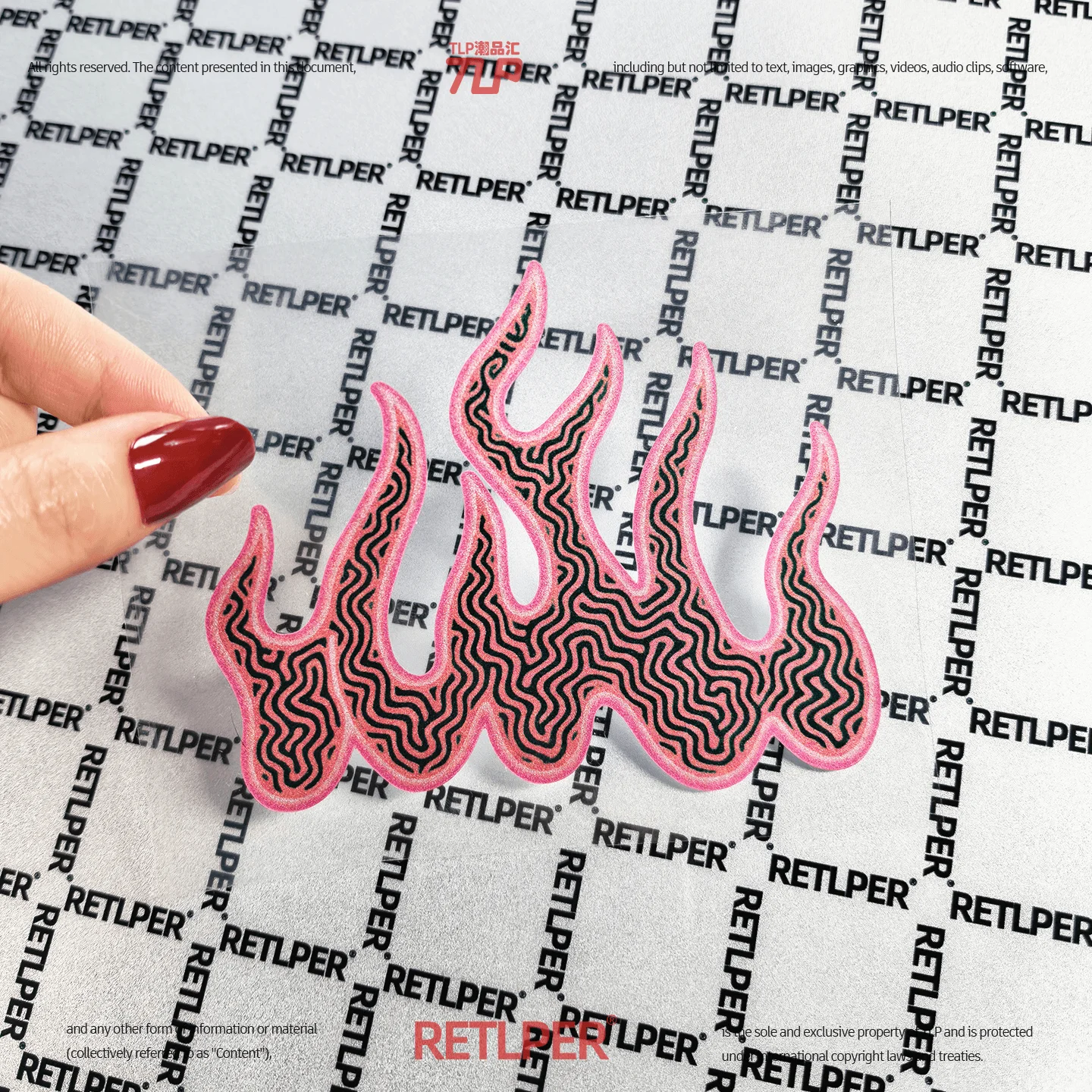 Retlper Hollow-Out Car Sticker Original Flame Texture New Chinese Style Traditional Waterproof Flat for Car/Moto