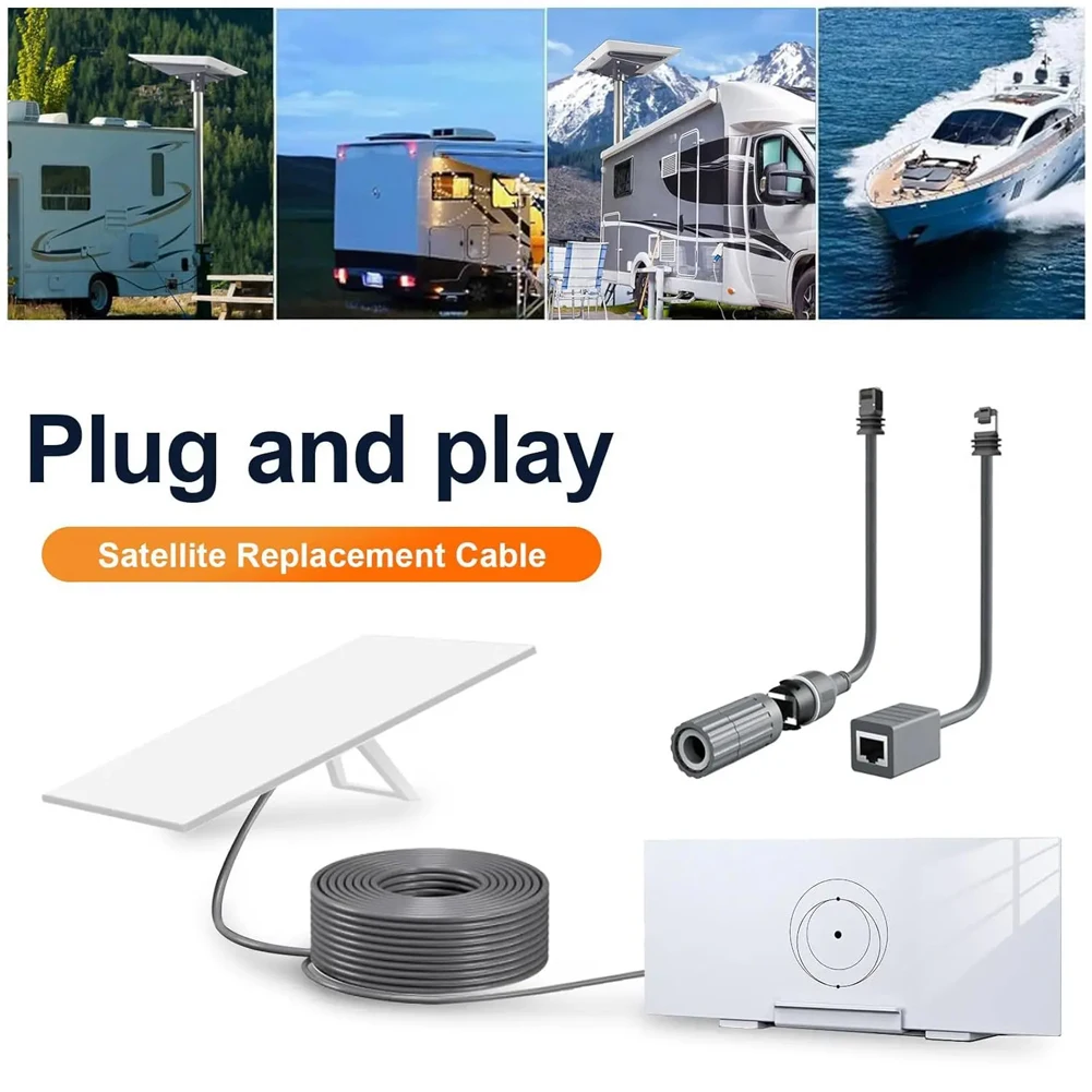 For Starlink Ethernet Adapter with IP68 Waterproof Protection Rectangular Cable for Reliable Network Connection and Easy Setup