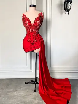 8 best sales Vestidos vermelhos de aniversário para mulheres - №7