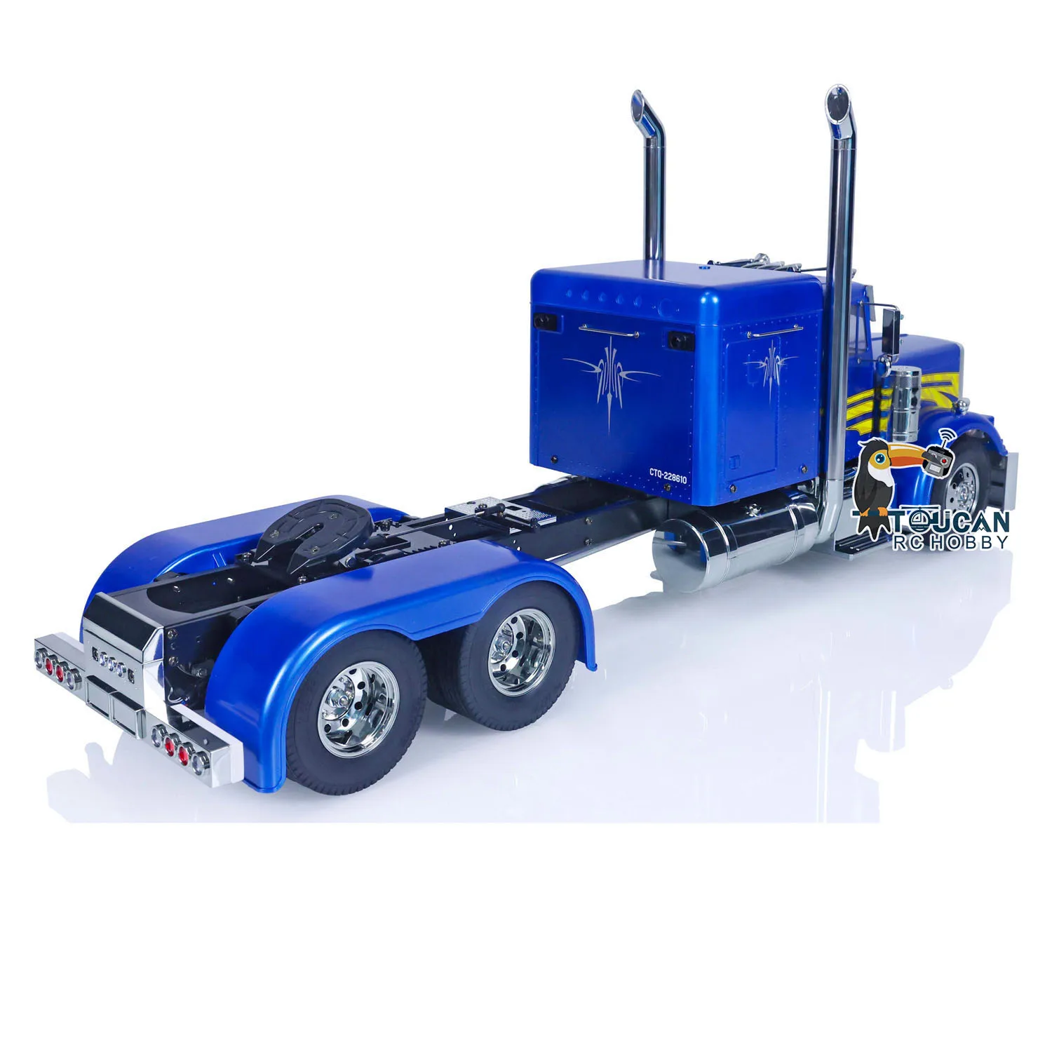 

RTR 6x4 RC 3 Axles Tractor Truck 1/14 Remote Control Car 56344 3-speed Transmission Model with Sound Lights Customized RC Toy