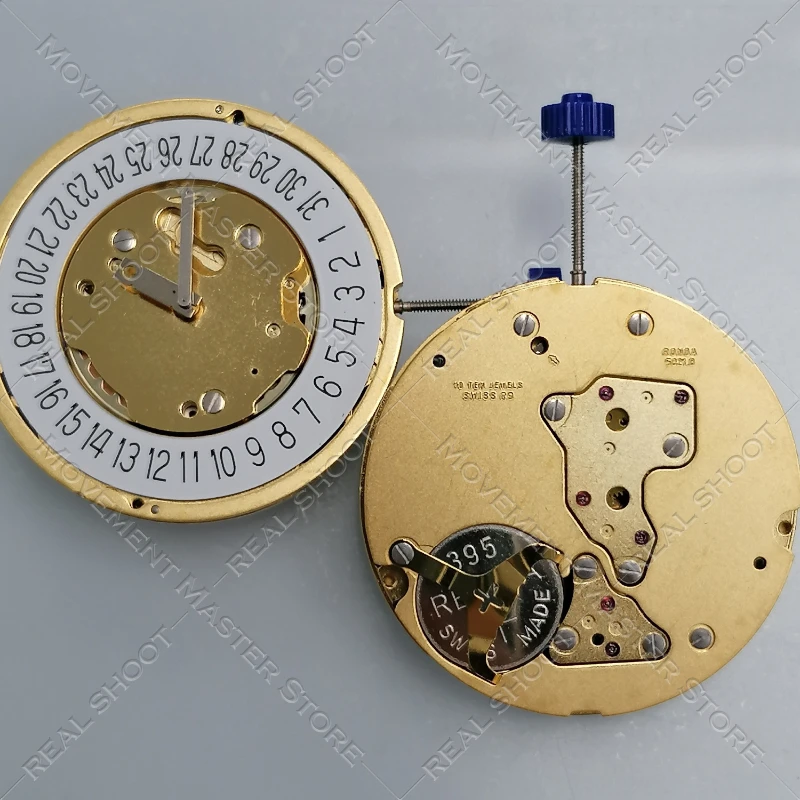 حركة روندا 5021.D سويسرية جديدة 5021D ماكينة ذهبية/بيضاء حركة 5 دبوس، ملحقات الساعة