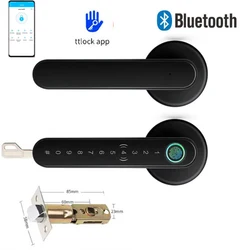 TTLOCK Smart Door Lock Handle Fingerprint Lock Digital Lock Bedrood Lock Key Unlock Wifi Gateway Bluetooth Control