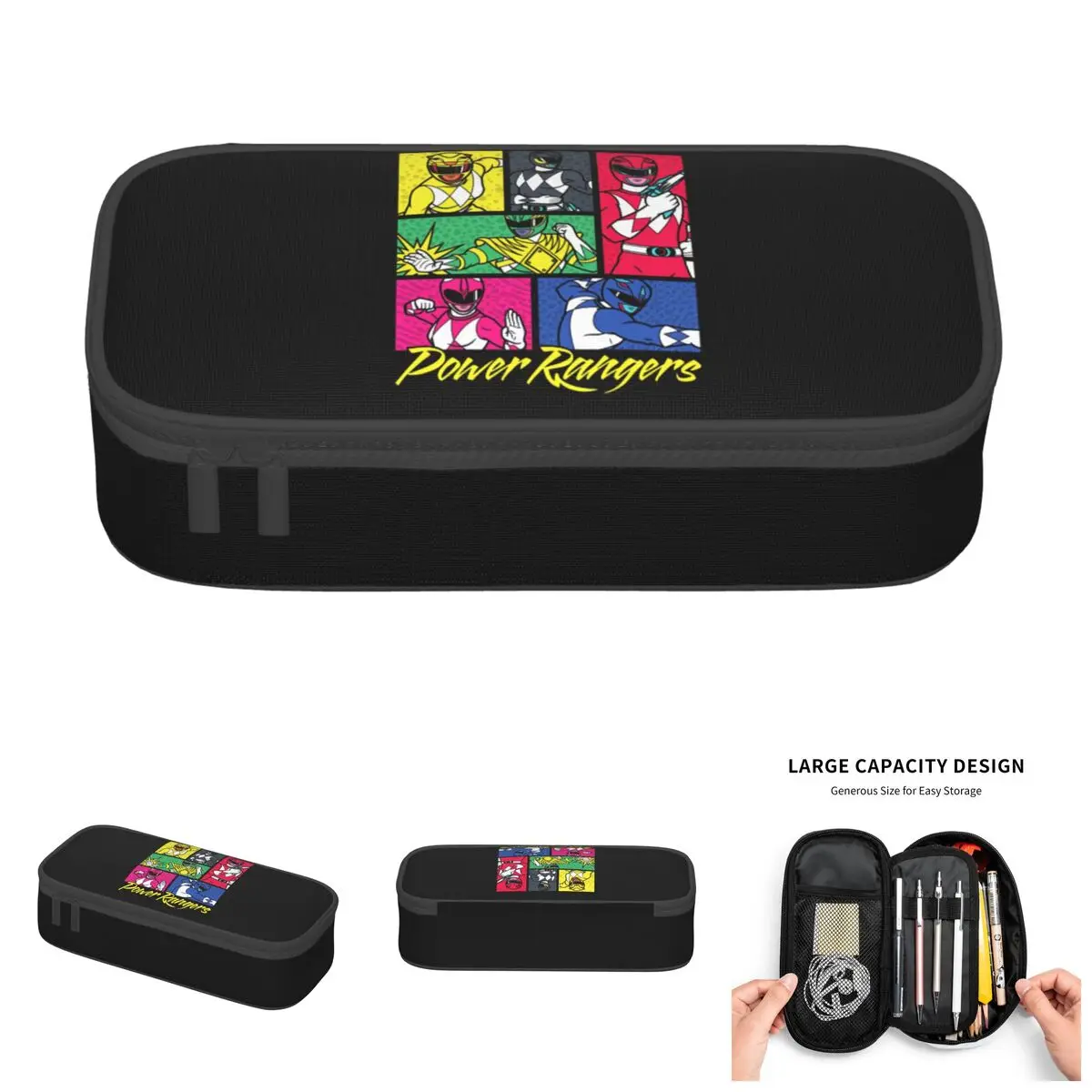 Kawaii Cartoon Super Sentai Manga Federmäppchen für Jungen und Mädchen, großes Fassungsvermögen, Chouriki Sentai Ohranger Anime Federmäppchen, Schreibwaren
