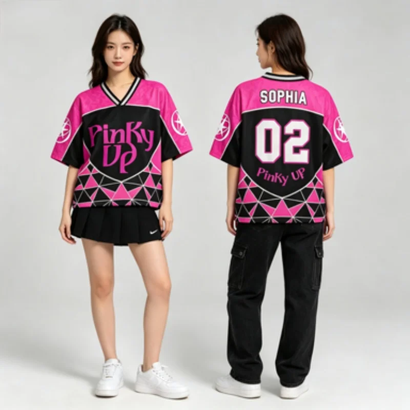 26 Summer Men's&Women's Pinky Up Katseye Jersey Gift for Lovers Tee Fan Gift Fashion Comfortable  Parent-child Casual T-shirts