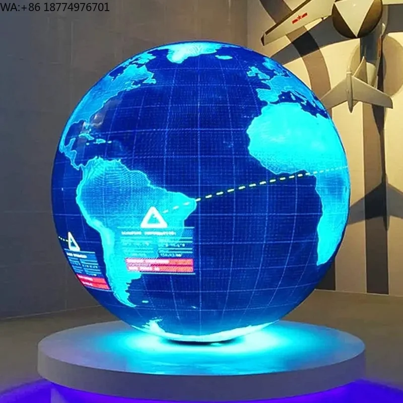 JL Custom Full Color LED Video Screen 360 Degree Ball Pixel Pitch of 1.8mm-2.5mm Spherical Display for Any Diameter