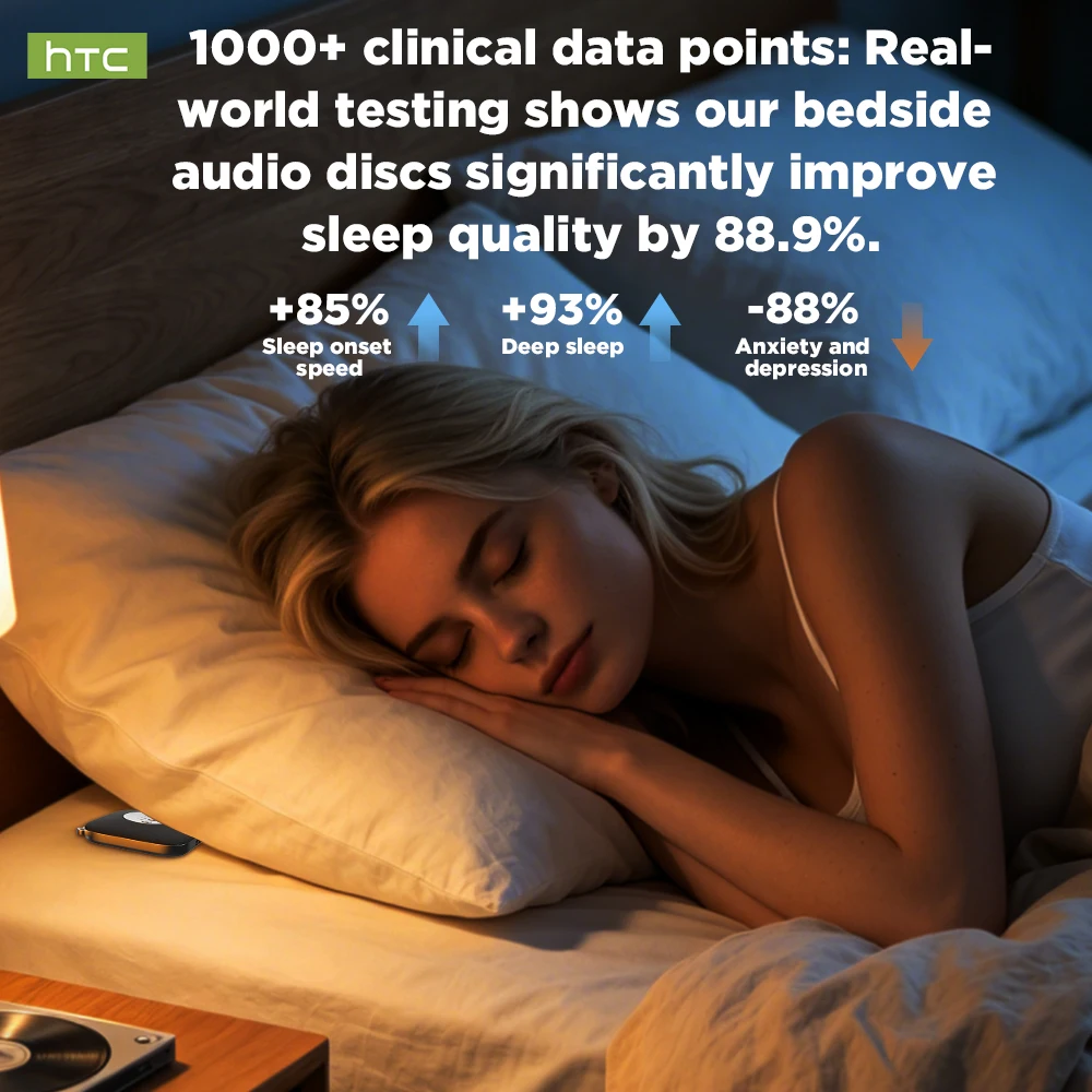 HTC Sleep Aid Bluetooth Speaker WS02 White Noise Wireless Sleep Pillow Headset Portable Relieve Insomnia Deep Sleep