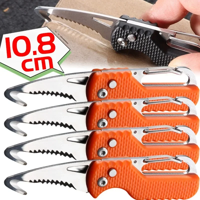 Mini Folding Knife Keychain Pocket Knife Stainless Steel Ultra Sharp Portable for Hunting Camping Outdoor EDC Gear Lightweight - view 2