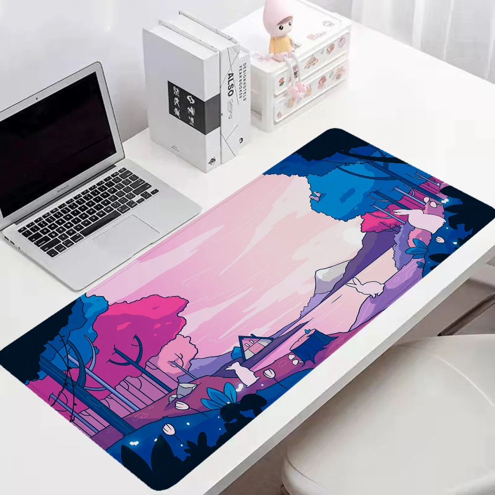 Bunny Land Large Mouse Pad 900x400 Diy Gaming Computer Mat Pc Gamer Desk Accessories Office Desktops Mousepad Mats Keyboard Xxl