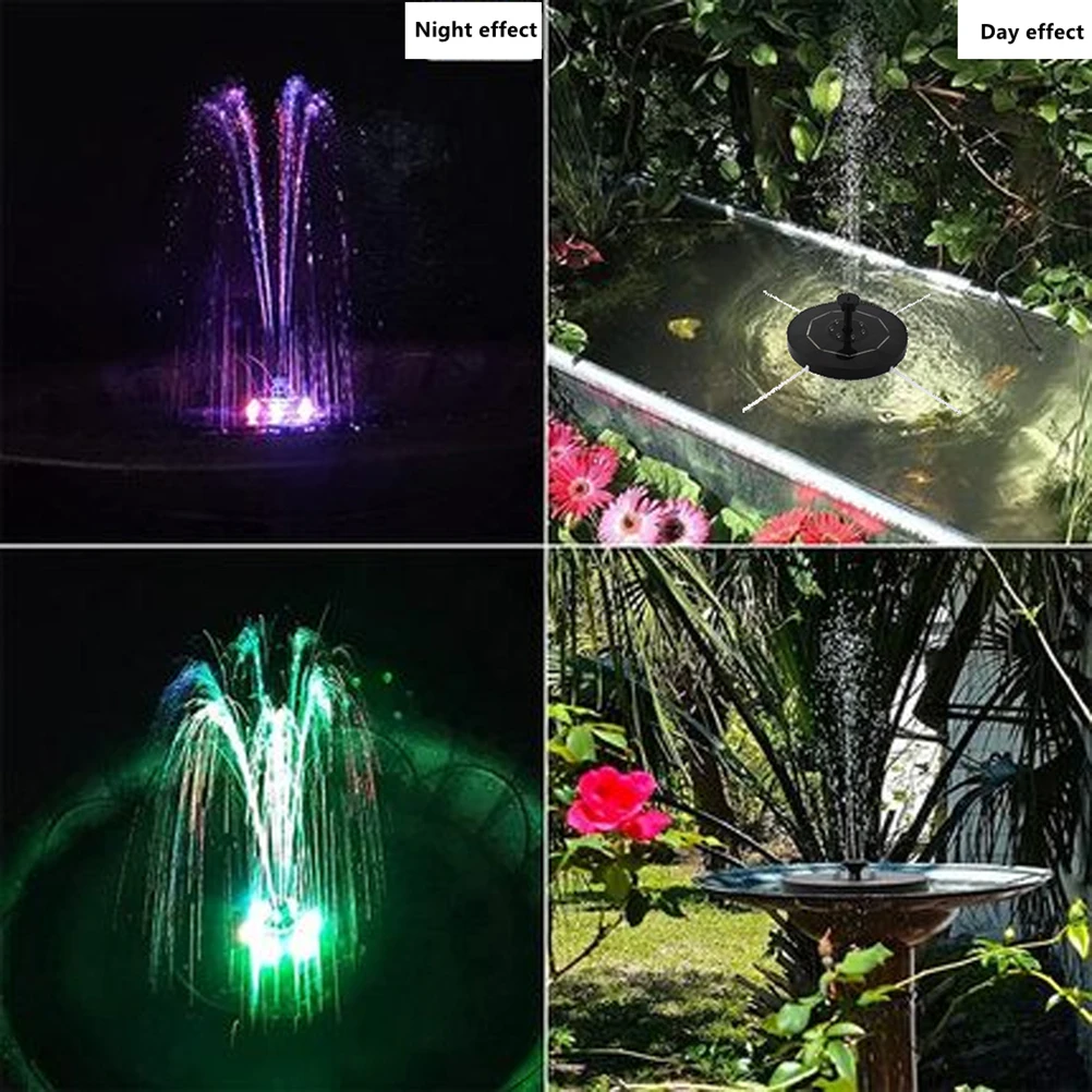 

Solar Fountain 3.5W LED Black Head Durable Garden Decor Bird Bath Pool Oxygen Aeration Rockery Solar Water Pump