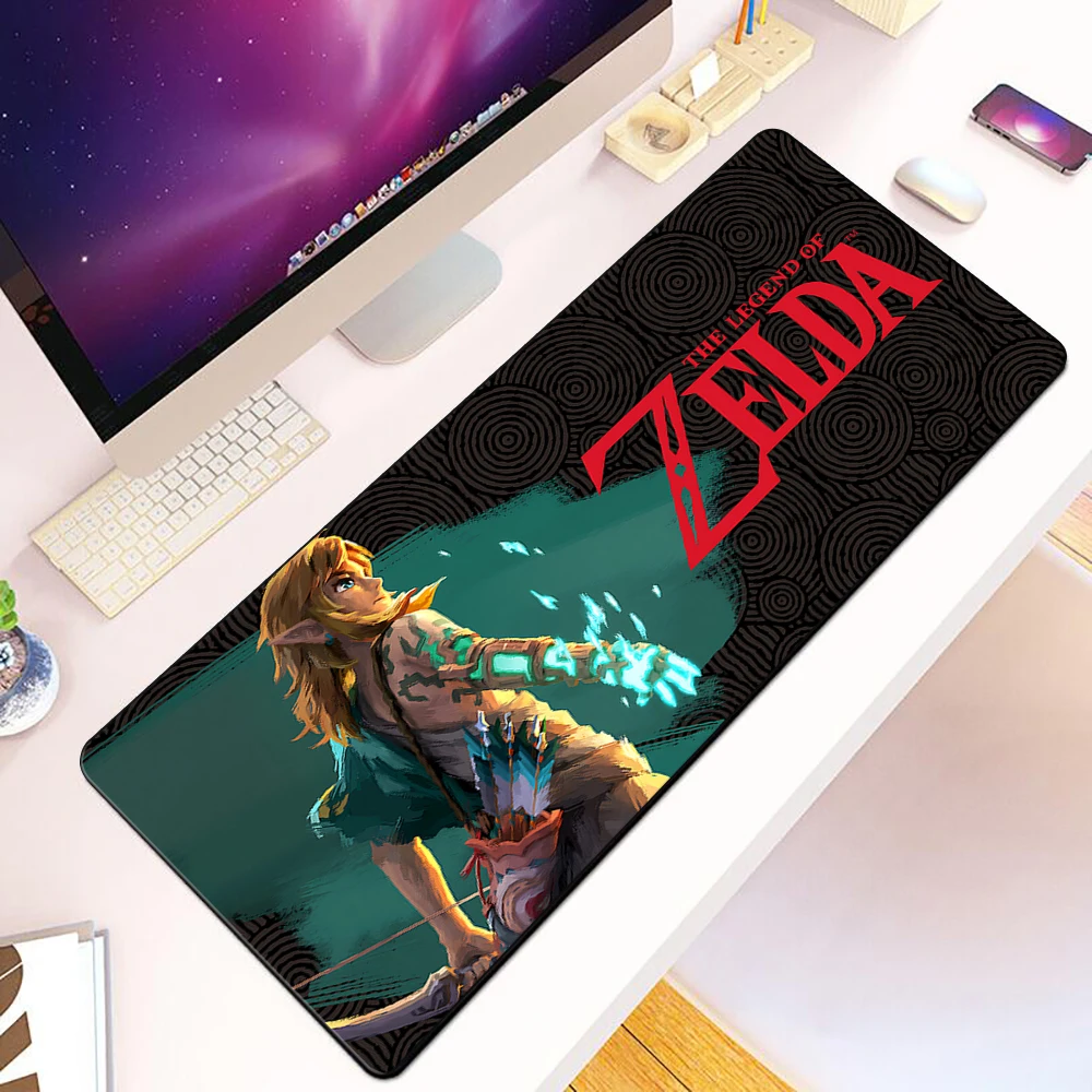 Hot Link Adventure Z-Zelda Mousepad HD Printing Computer Gamers Locking Edge Non-slip Mouse Pad XXL90x40cm Keyboard PC Desk Pad