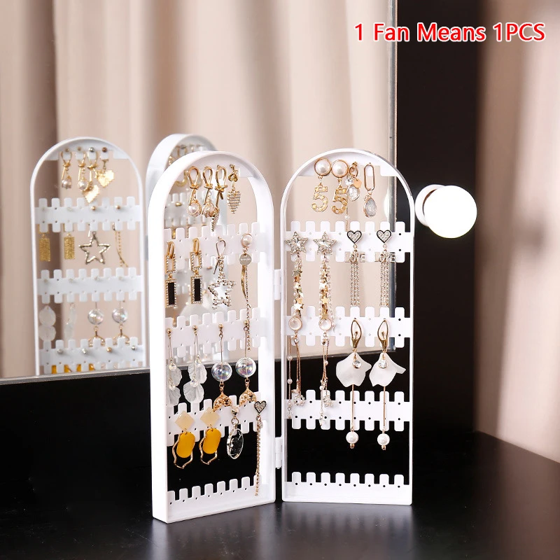 Opvouwbare Oorbellen Studs Display Rack Ketting Sieraden Plank Stand Houder Panelen Scherm Organizer Opbergdoos