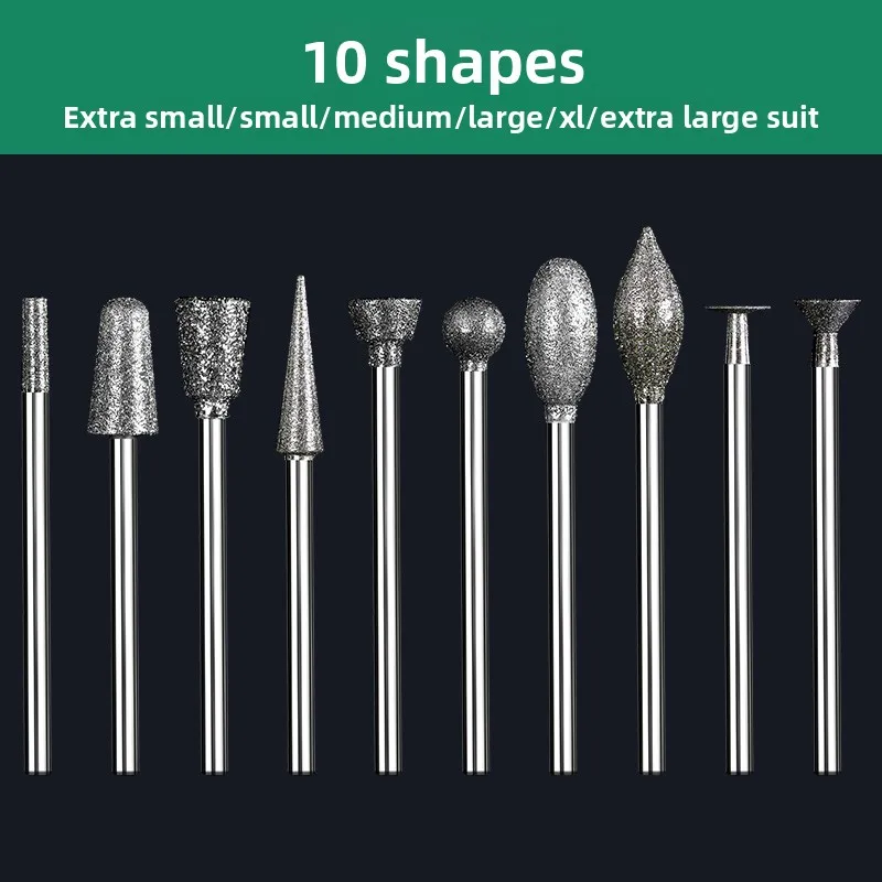 Diamond Grinding Head for Grinding Needle Drill Bits Professional Grinding Rod and Polishing Tool Set