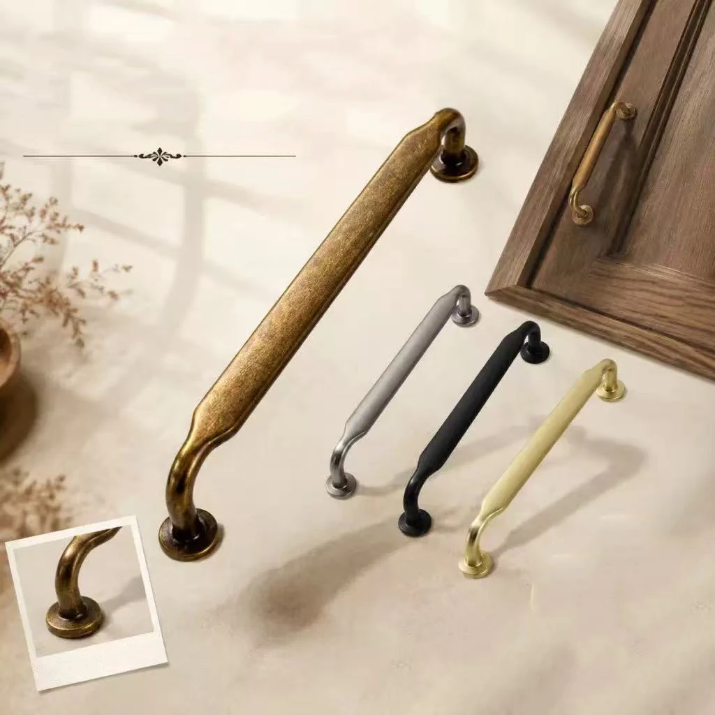 31mm-207mm Antique Bronze Cabinet Handles Kitchen Wardrobe Shoe Cabinet Vintage Door Pull Handle Furniture Hardware