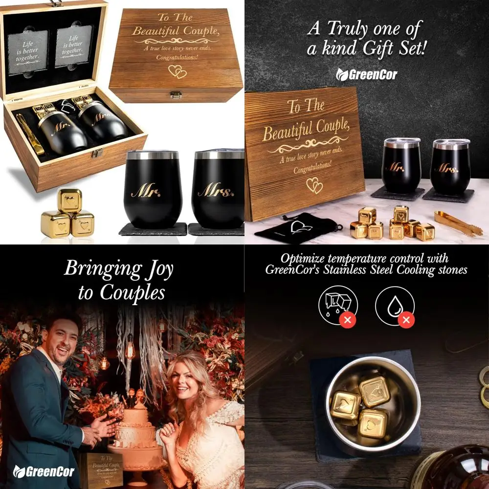 

Подарочный набор для помолвки для пар — персонализированный стакан для вина Duo, идеально подходит для свадебного душа и свадебного торжества