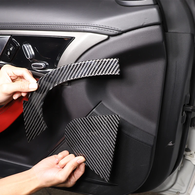 

For Jaguar F-TYPE f type 2013-2022 Car door anti-collision buffer decorative pad sticker soft carbon fiber Door crash protection