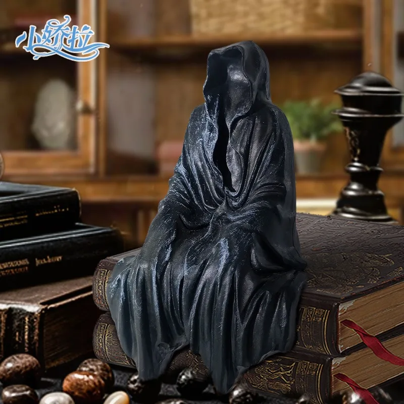 New black robe gothic desktop ornament, black robe brother mysterious master desk car crafts