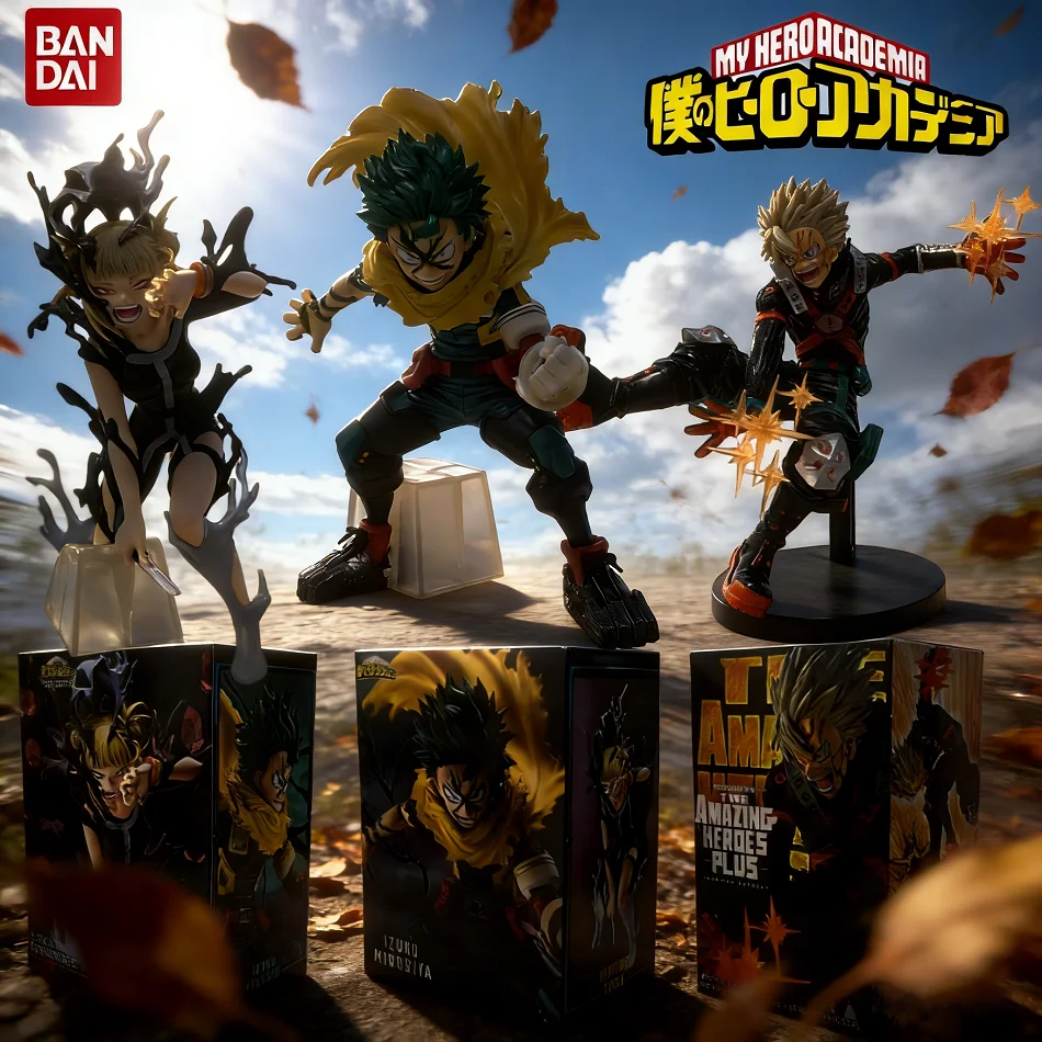 Figura de Anime My Hero Academia, Midoriya Izuku, Bakugou Katsuki, Ochaco Uraraka, Modelo de Acción en PVC, Estatua de Escritorio, Colección de Juguetes, Regalo