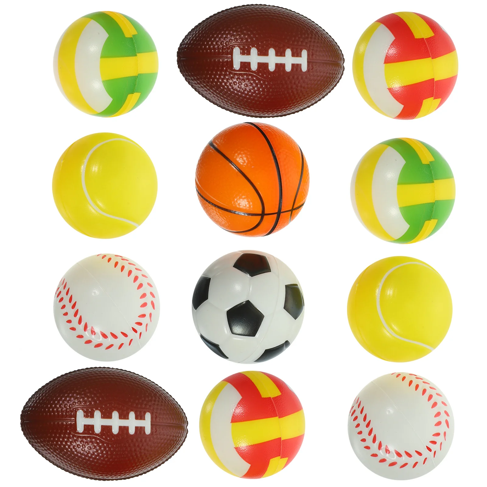 12 Uds bolas de espuma de presión de fugas elásticas para aliviar el estrés descompresión pequeñas bolas de rebote sensorial educación temprana esfera de espuma