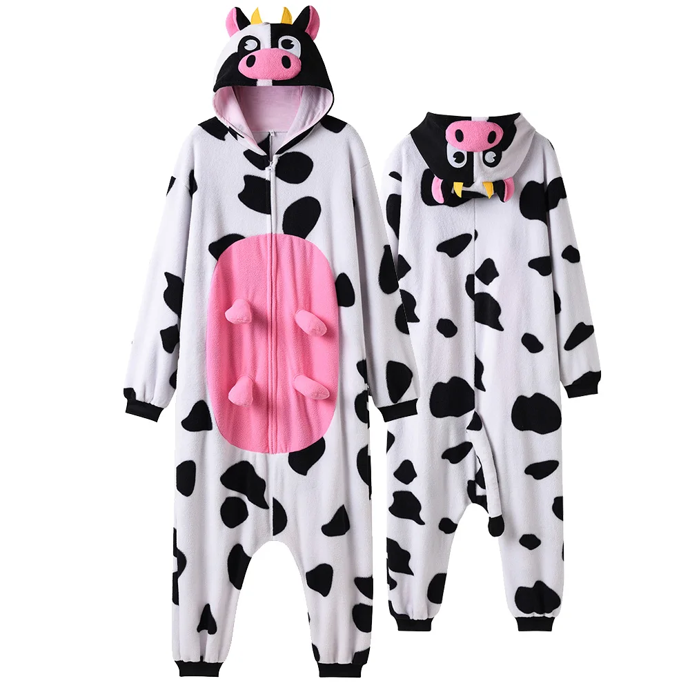 

Cow Kigurumis Anime Onesies Women Men Overalls Funny Cute Suit For Adult Winter Pajamas Festival Outfit Animal Costumes Jumpsuit