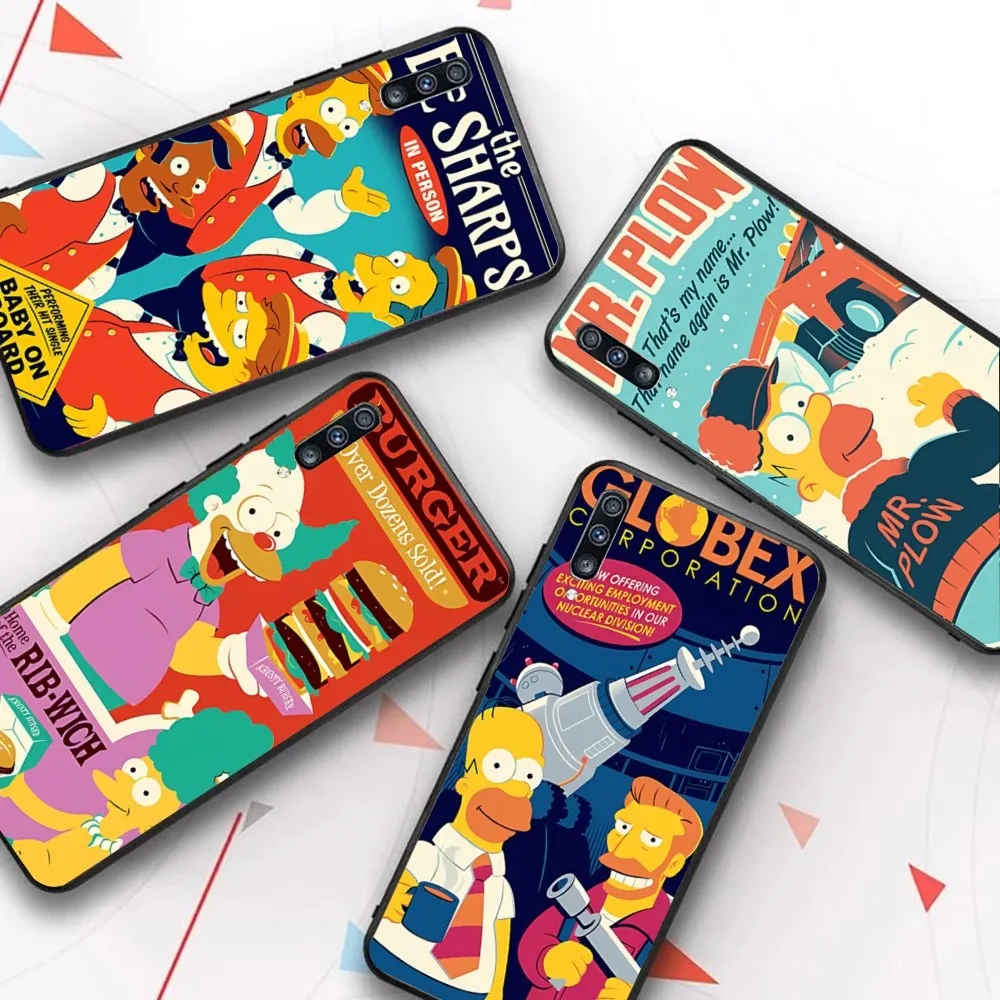 Cartoon Cute S-Simpsons Phone Case For Samsung A 10 11 12 13 20 21 22 30 31 32 40 51 52 53 70 71 72 73 91 13 Shell