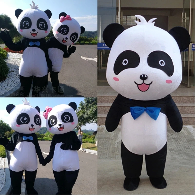 Adult Giant Panda Mascot Cartoon Doll Costume Halloween Activity Promotional Performance Props Funny Set Carnival Flyer Doll Bea