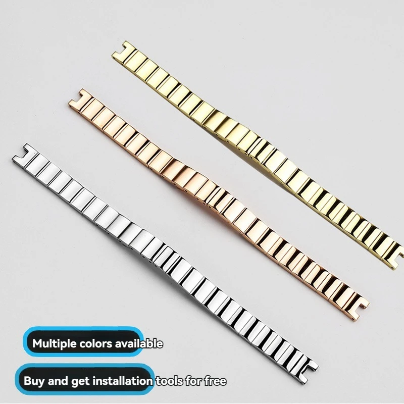 10x5mm stainless steel waterproof sweatproof gold rose gold women‘s watch strap For Swarovski Devil's Eye 5376812 5376842 537683