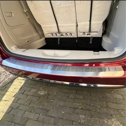 WELKINRY For Chrysler Pacifica 2017-2024 Grand Caravan Voyager Car Tail Rear Bumper Gate Trunk Boot Doorsill Scuff Pedal Trim