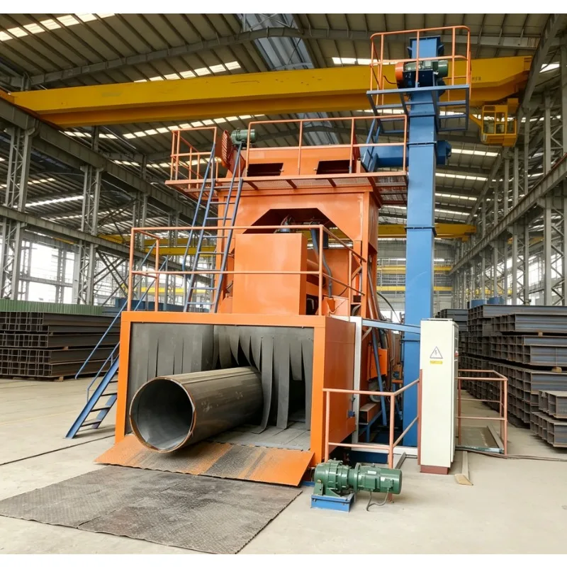 Roller Shot Blasting Machine, 2 Years Warranty Through Type for H Beam Steel Plate, Global Shipping Industrial Surface Treatment