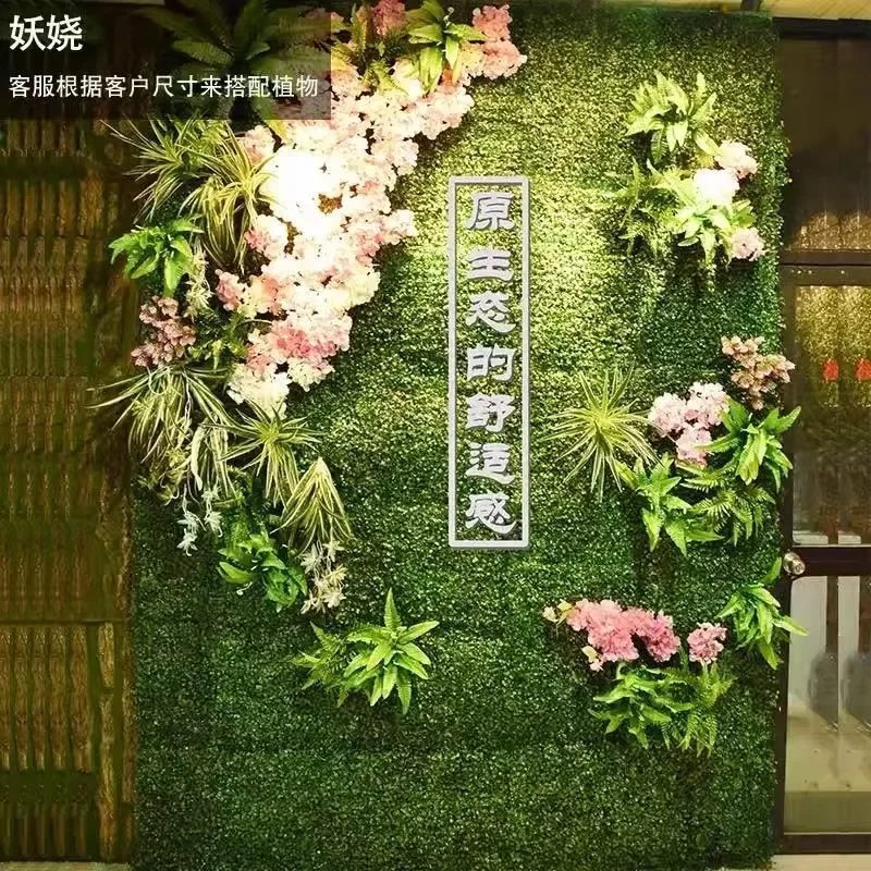 Artificial Plant Wall-UV Resistant Plastic Quick Install Garden Privacy Fence Screen for Landscaper & Office Decoration