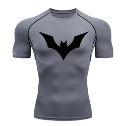 Compression Shirt Men Fitness Gym Super Hero Sport Running T-Shirt Rashgard Quick Dry Short Sleeve T-Shirt For Men Outdoor Train