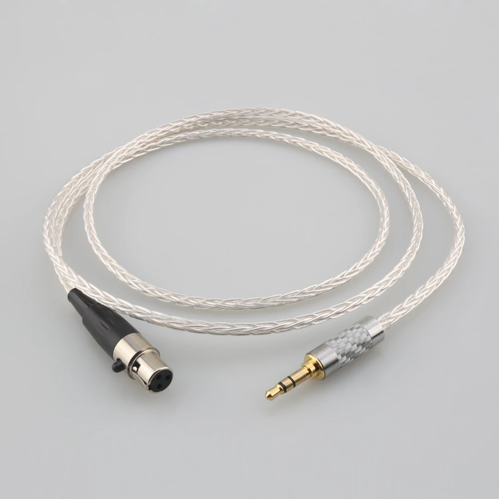 Hot Sell 8 Core Audio headphone attached cables 3.5mm stereo plug to mini XLR for AK G Q701, K240S ,K271 ,K702 ,K141 ,K171, K712