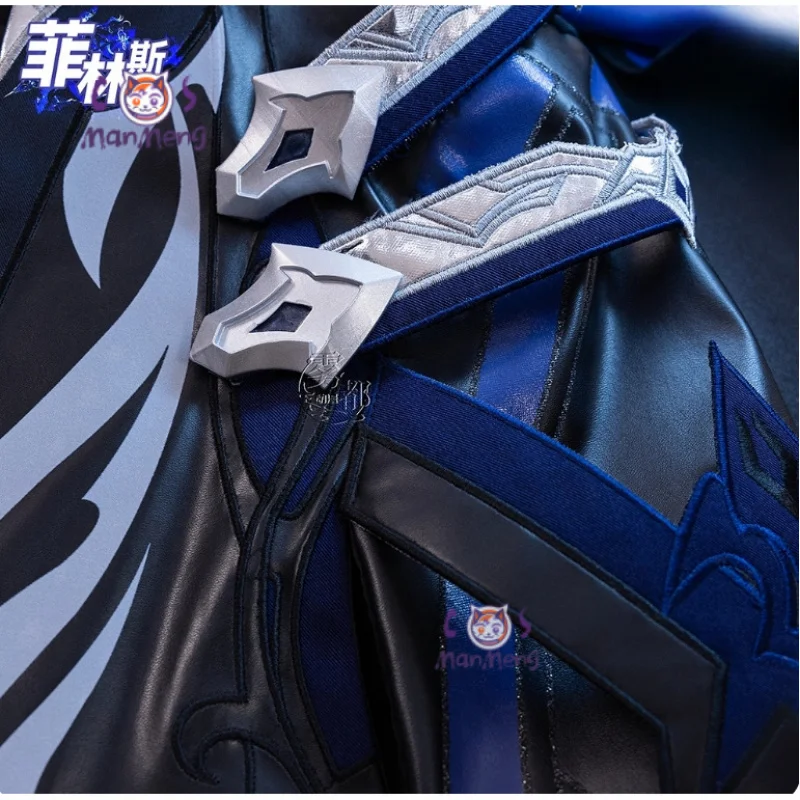 Game Genshin Impac Kyryll Chudomirovich Flins Cosplay Costume Wig shoes coat gloves prop Halloween carnival men full set suit view 5