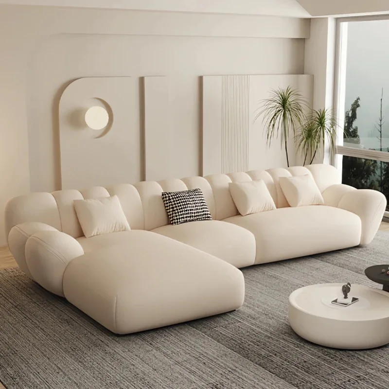 

Бежевый роскошный диван для гостиной, дизайнерский эстетичный диван-софа для спальни и офиса, скандинавская мебель для дома и лаунж-зоны
