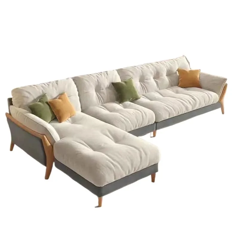 explosion Foshan sofa living room style cat claw fabric cream cloud sofa modern and simple design