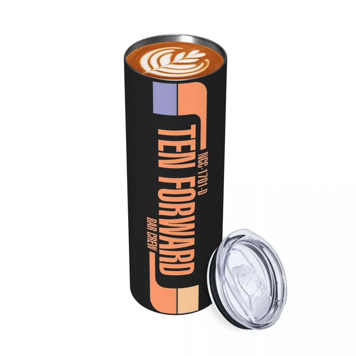 Ten Forward Bar Crew NCC 1701-D Stainless Steel Tumbler Vacuum Insulated Mug Thermal Cold Bottle Straw With Lid 20oz