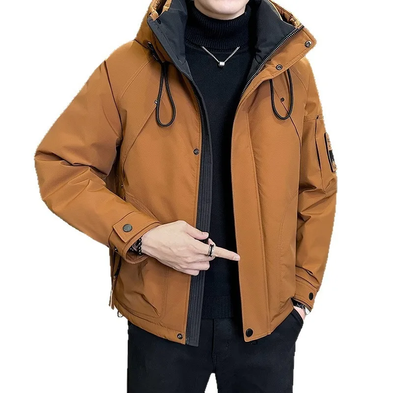 Men's 50 down jacket winter workwear gray duck down jacket jacket