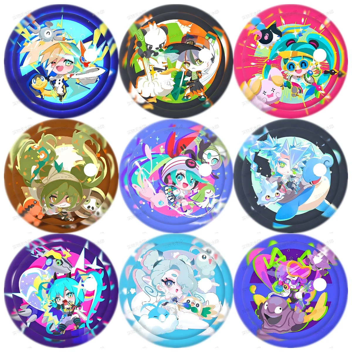 

Badge Project Diva Anime Peripheral Cute Cartoon Q Version Jointly-designed Delicate Brooch Ornament
