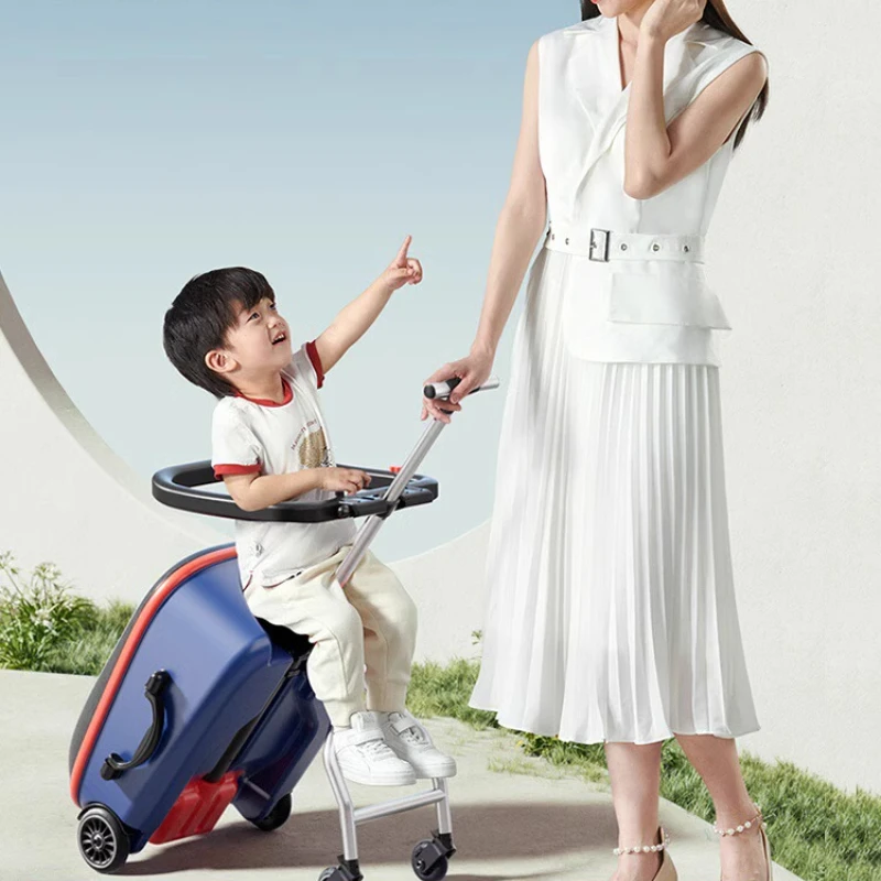 

Astronaut Children's Luggage Can Sit Ride on Trolley Luggage /Suitcase Brake Wheels Baby Travel Suitcases Trip Cabin Carry-Ons