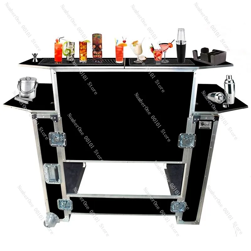 

Bar Cabinet Commercial Grade Portable Bar Mobile Bartender Station For Events Trolley Mobile Assembly