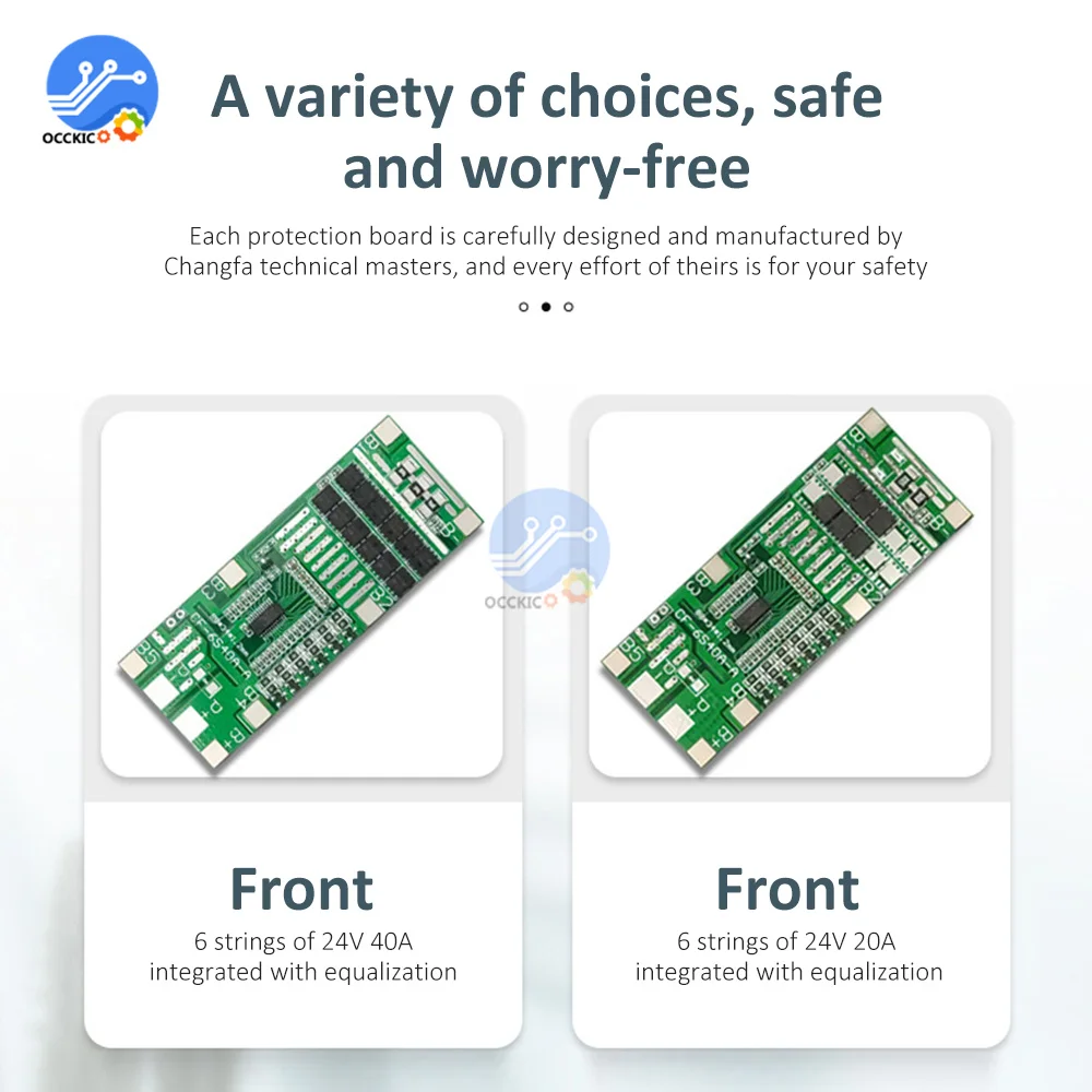 Lithium BMS 6S 24V 20A 40A 18650 Li-Ion Battery Protection Board with Balance For Ebike Escooter Solar Light Power Bank Charge