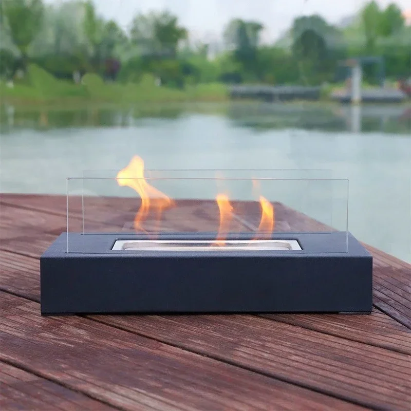 Portable Tabletop Fireplace Heater Mini Stove Indoor Decorative Atmosphere Furnace For Household Living Room Desktop Warm