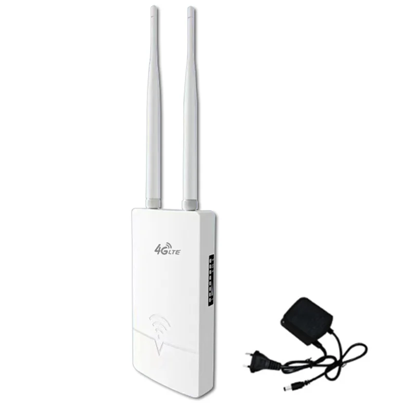 Outdoor 4G Wifi Router 150Mbps Wireless Wifi Router High Speed Dual External Antenna with SIM Card Slot EU Plug