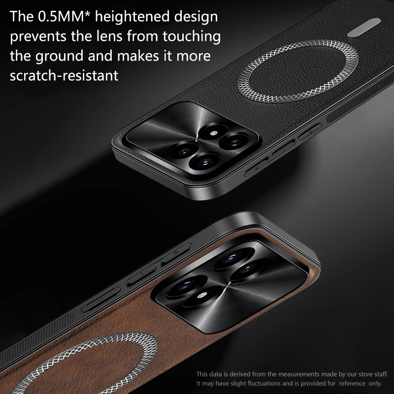Etui na Xiaomi Poco F9 Ultra F8 Pro 5G Redmi K90 z funkcją MagSafe, luksusowe, skórzane, matowe, silikonowe, ochronne. — zdjęcie produktu 5